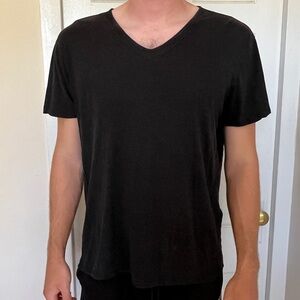 John Varvatos Luxe Charcoal T-Shirt cotton v neck xl men’s